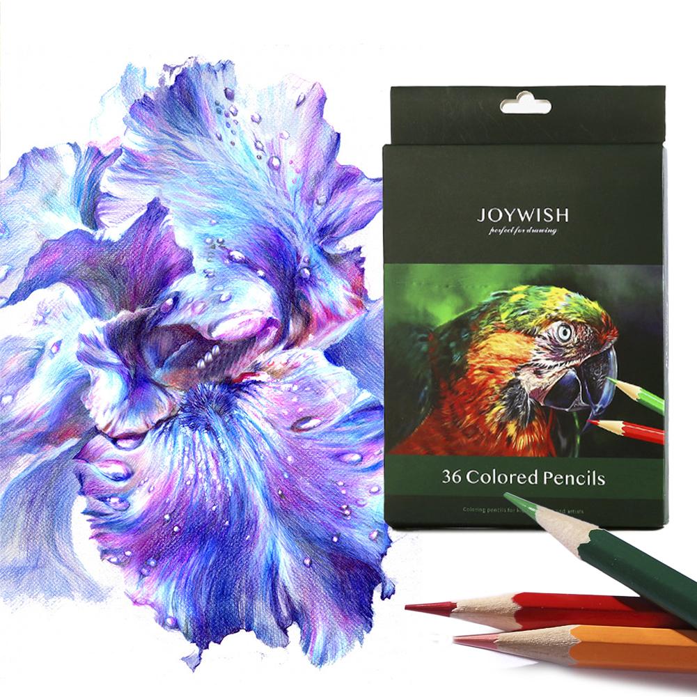 12/18/24/36 Colors Oily Colored Pencils Hexagon Wooden Handle Set Drawing Sketch Art Design Student Supplies