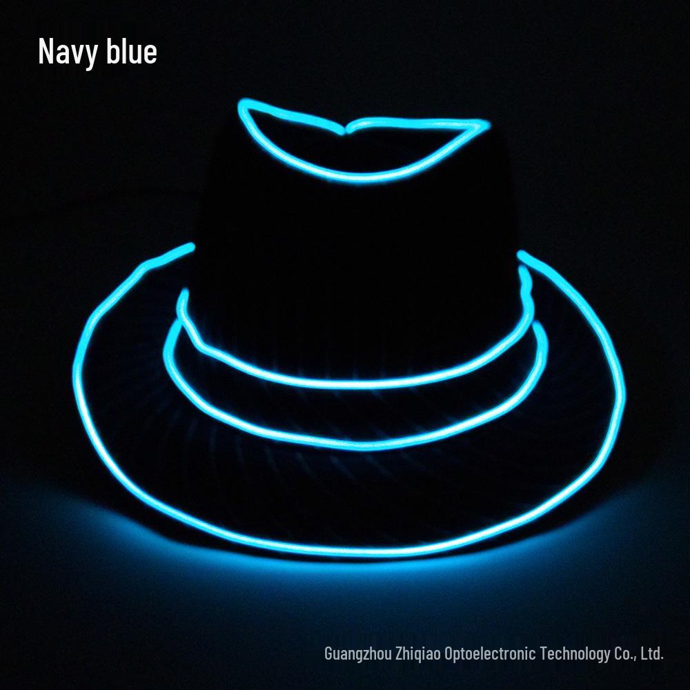 LED Glowing British Gentleman Top Hat - Stylish Trend for Prom Parties and Jazz Events