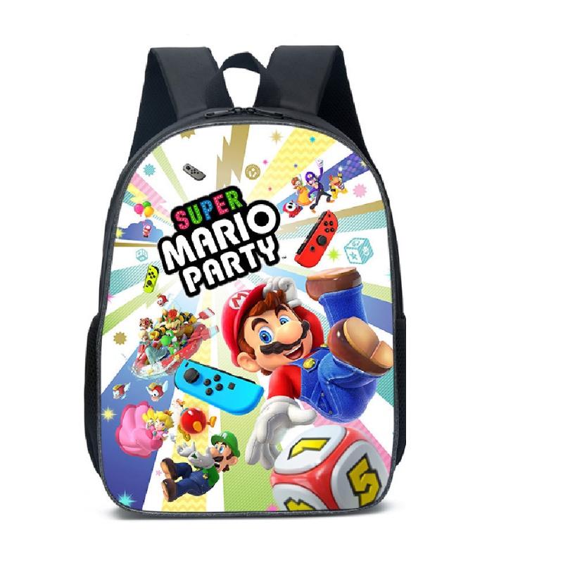 New Arrival Mario Cartoon Backpack For Elementary And Middle School Students Lunch Bag And Pencil Case Included