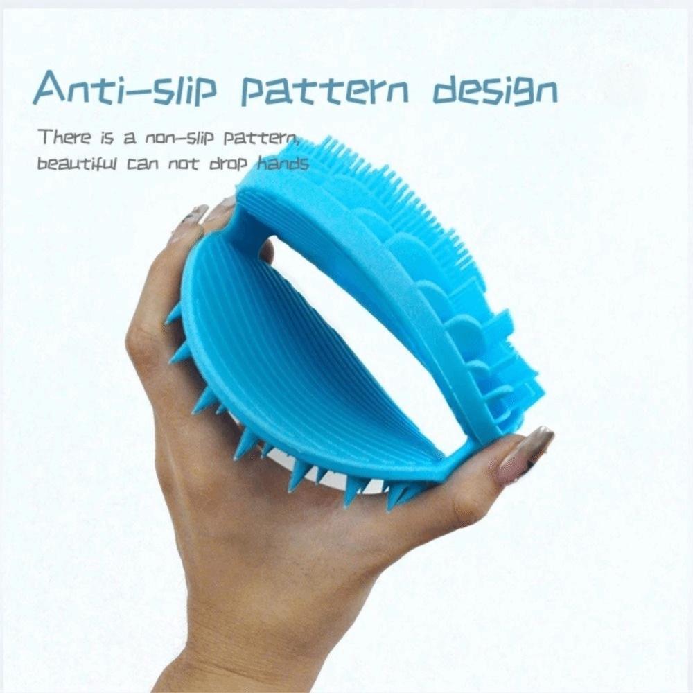 Double-sided New Bristle Shower Brush Massage Silicone Body Shampoo Brush Multi-functional Cleaning Bath Brush For Exfoliation