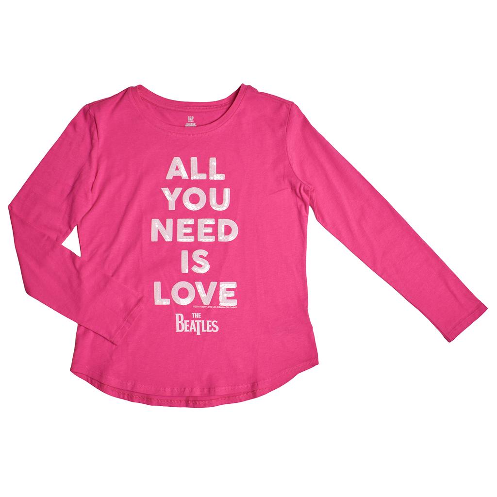 Camiseta Manga Larga Gráfica de Algodón 764478 para Niña