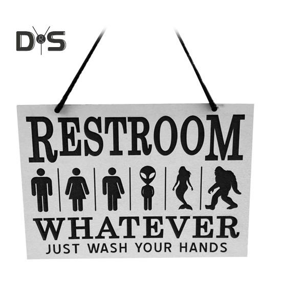 

Знак «Нейтральный для пола» для туалета «Все, что угодно, просто мойте руки» Знак «Инопланетянин-русалка» для домашнего декора туалета в ванной комнате