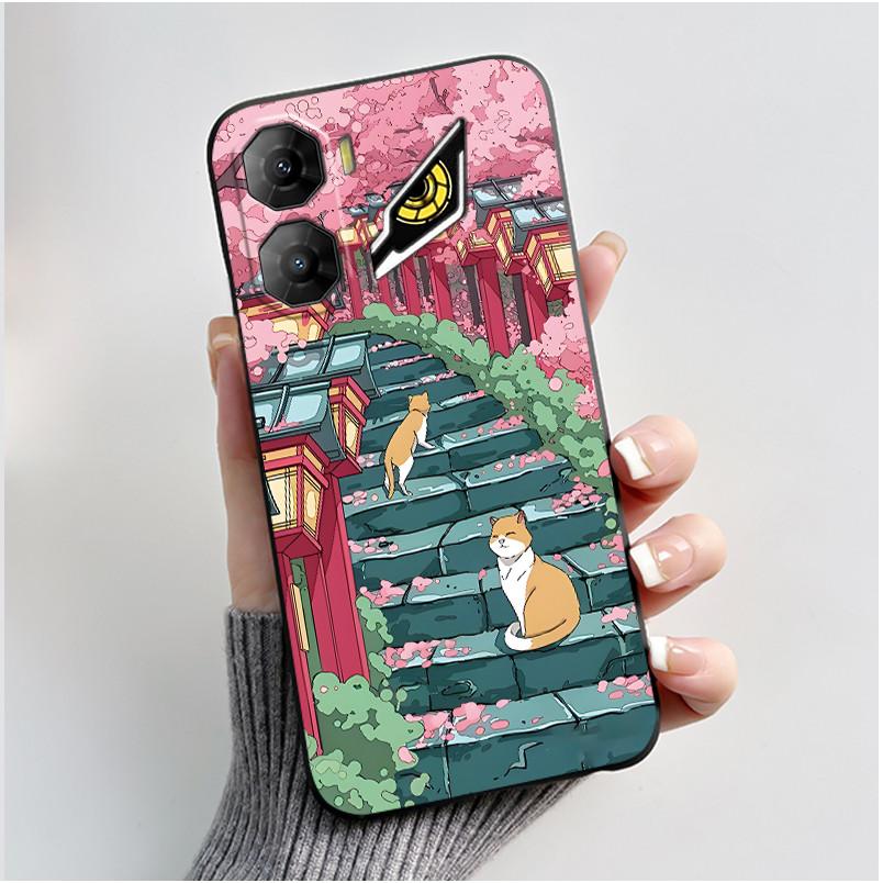 Custodia per Telefono Per ZTE Nubia Neo 3 5G Z2464N Custodia Estetica Moda Gatto Carino Cartone Animato Nero Morbido TPU Silicone Copertura Protettiva Completa