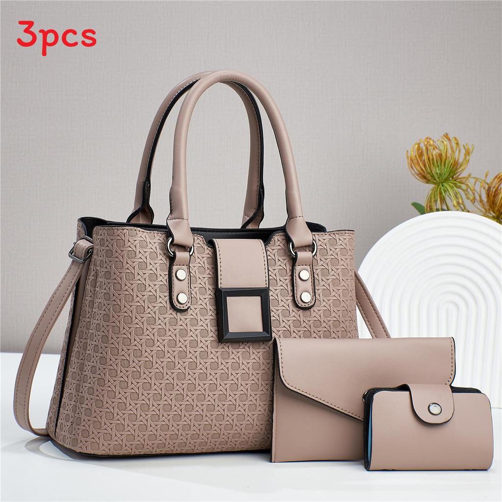 Pu Geometric Pattern Large Capacity Shoulder Bag For Daily Use