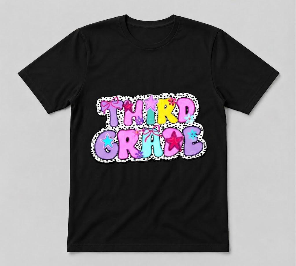 Third Grade First Day Of School Teacher Teaching Love Graphic Gift Black unisex T-Shirt