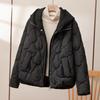 Women S Short Hooded Thick Cotton Padded Coat Loose Fit Winter Ladies Outerwear