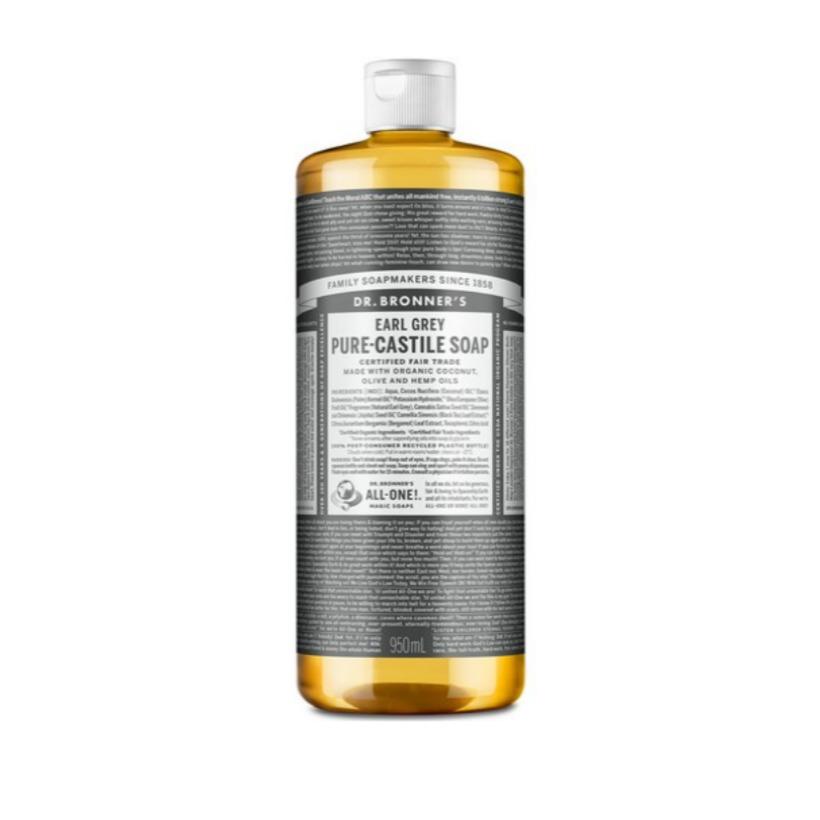 Dr. Bronner's Pure Castile Liquid Soap Bodywash Earl Grey 950ml All-in-One Body Wash