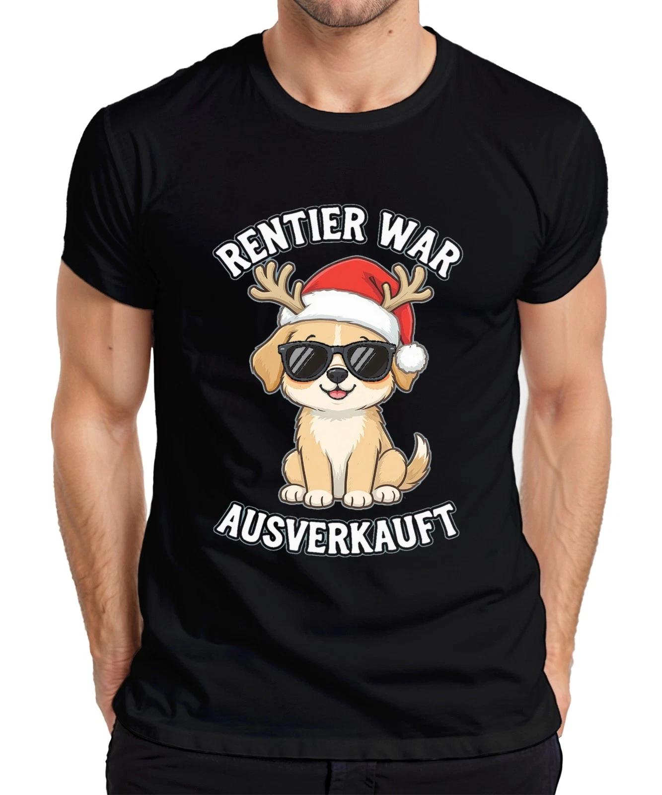 

Reindeer Was Sold Out Dog Sunglasses Christmas Funny Mens T-Shirt- M