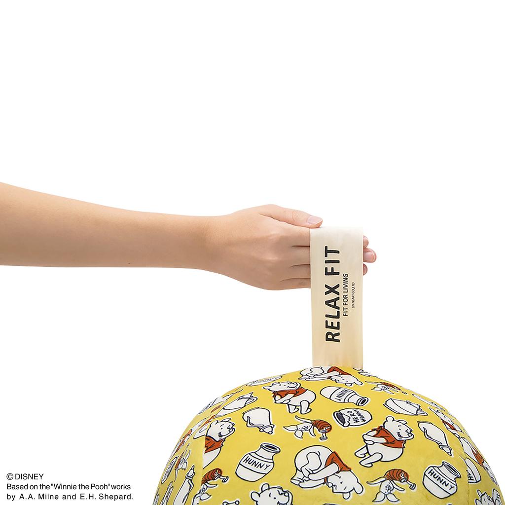 Livheart Bodenkissen, Lilafit, Disney Pooh, Groß (Ca.. 50cm Durchmesser), Rund, Innenarchitektur, 90114-03