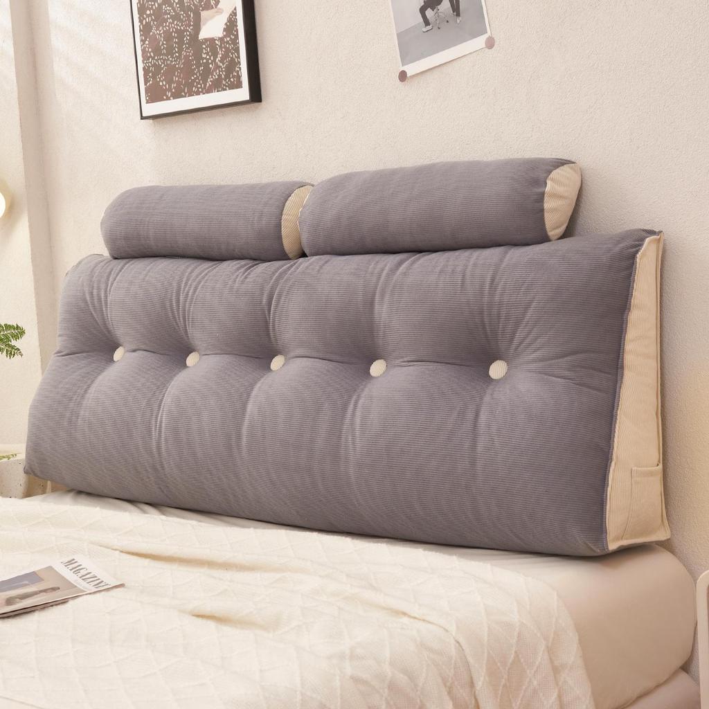 Weiches, gepolstertes Nachttischkissen in Kreuzdreieck-Form - Waschbares Lendenwirbelstützkissen für Erkerfenster, Tatami, Sofa und zur Kollisionsvermeidung.