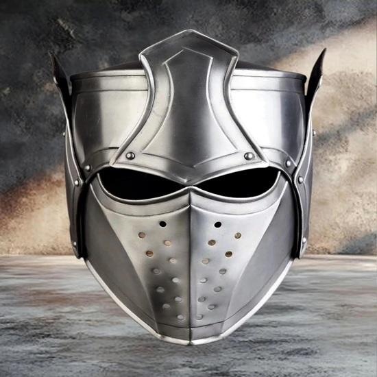 Kaldor Ztmavená helma Ručně vyráběná středověká rytířská zbroj pro reenactmenty, Cosplay dárek pro něj