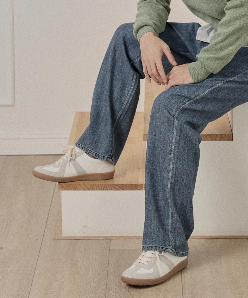 Analog Mood Bundeswehr Ledersneaker (Weiß)