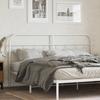 VidaXL White Metal Headboard 183 Cm, Metal Headboard, White Headboard,, Headboard for Double Bed 377202