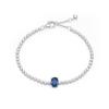 590039C01 Sparkling Blue Pave Tennis Silver Bracelet