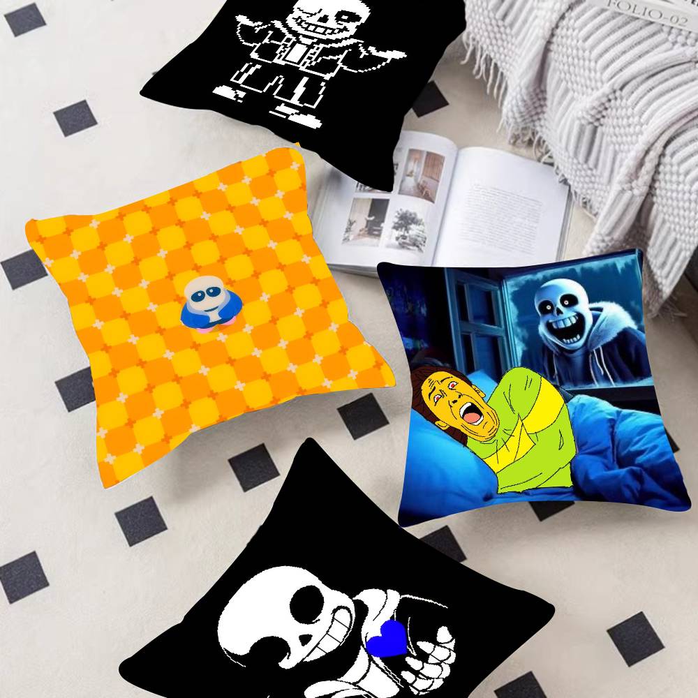 Süßes H-Undertale Sans-W Kissen Geschenk Heim Büro Dekoration Kissen Schlafzimmer Sofa Auto Kissenbezug Kissenhülle