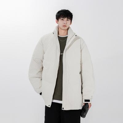 Modisch Trendy Winter Retro Stehkragen Daunenjacke Herren Trendy Marke Warme Jacke