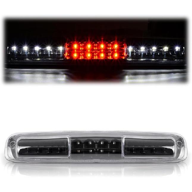 G-PLUS LED Third Brake Light Compatible With 1999-2006 Chevy Silverado/GMC Sierra 1500 2500 3500,3RD Cargo LED Tail Stop Lamps Clear Lens Chrome