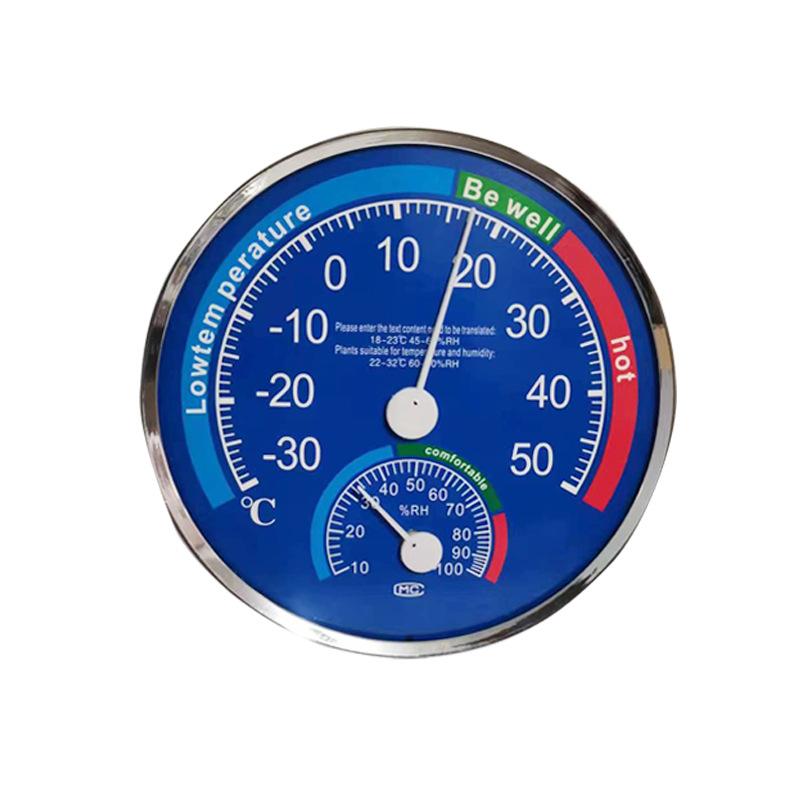 Household wall mounted hygrometer pointer hygrometer circular English indoor thermometer humidity синий
