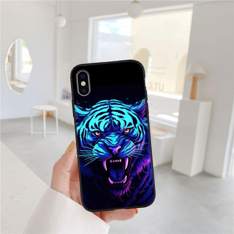 CJ7 Animal Tiger Soft Shell Phone Case for Redmi Note 8 9 Pro Max 9S 9T 9C NFC 8T 8A 10A A4