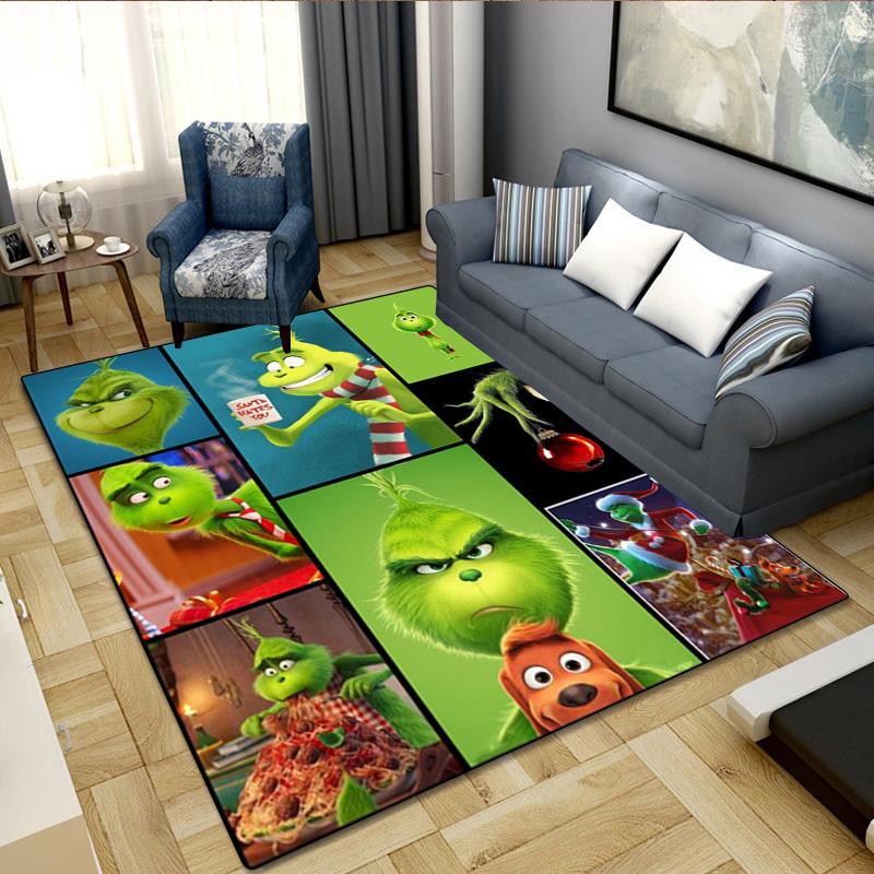 Covor Crăciun Grinch Covor Decorativ de Birou Pentru Sufragerie Dormitor Preș de Ușă Covor de Podea Covor pentru Zona Scaunului de Calculator cadou perfect de sărbători