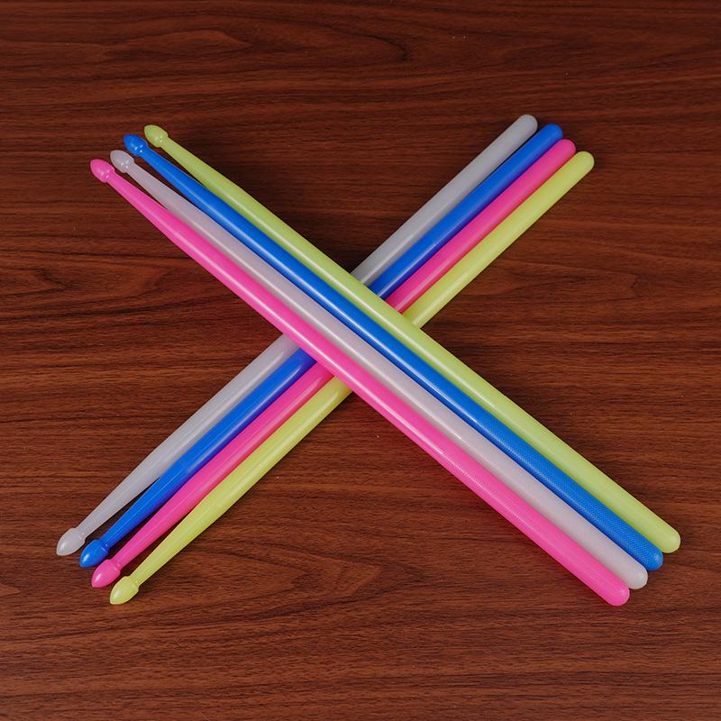 Luminous Colored Maple Wood Drumsticks with Nylon Tips - Beginner Model