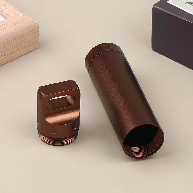 Portable Aluminum Alloy Waterproof Capsule Seal Bottle Outdoor Survival Pill Box Mini Tea Cans Container Sealed Tank Canister