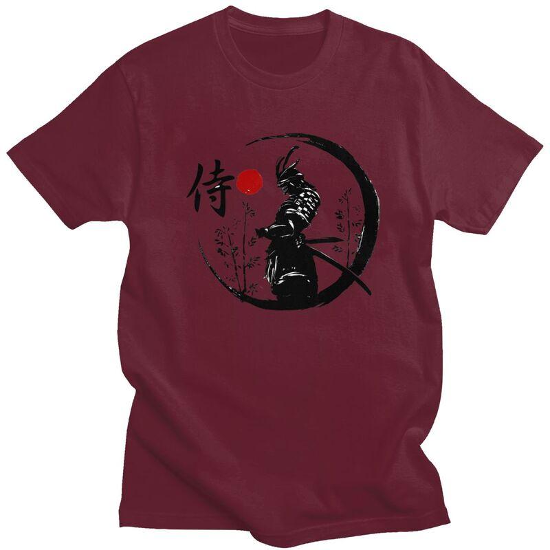 Custom Cool Japanese Samurai Warrior T Shirt Men Short Sleeves 100 Cotton Tshirt Casual Katana Bushido Tees Streetwear Tshirts