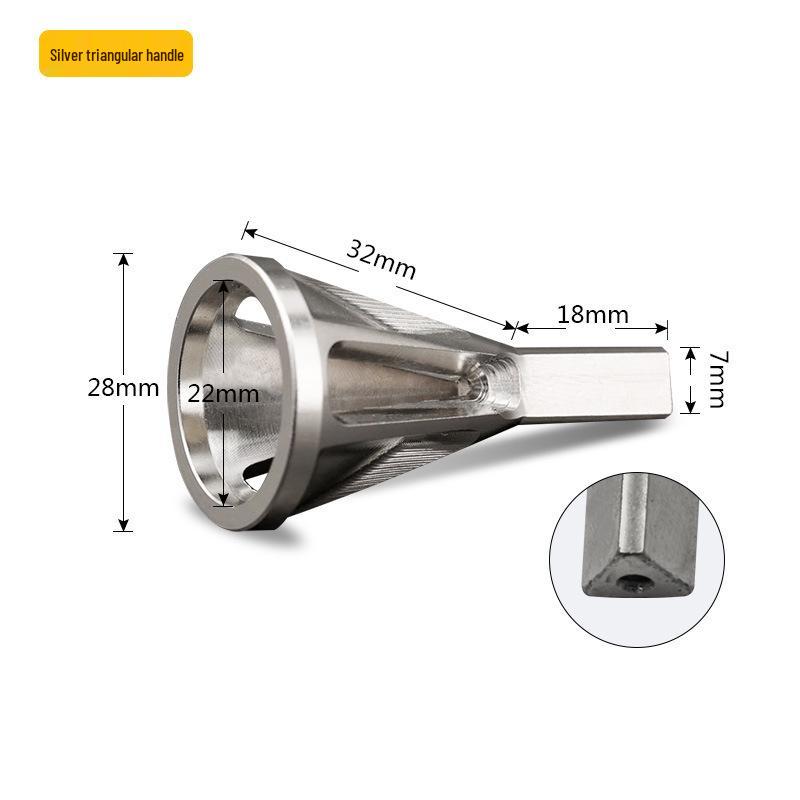 Deburring Chamfer Tool for Angle Grinders - Trims & Removes Burrs, Fits Collet Drills, New Design