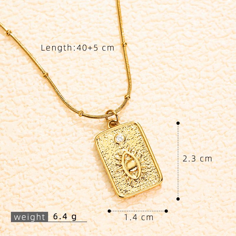 Europäischer und Amerikanischer Stil 3D Tarotkarten Anhänger Halskette mit Mikroeingefassten Diamanten