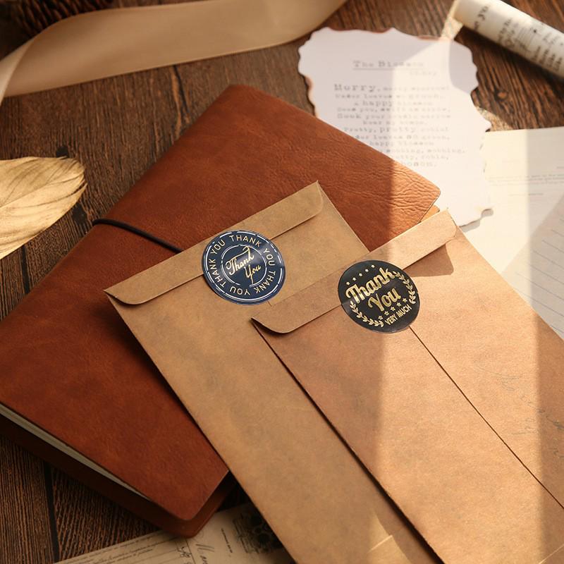 High-End Minimalist Retro Kraft Paper Envelopes with Love Letter Inscription - European and American Style