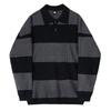 Men's Trendy Retro Striped Polo Knitwear Pullover
