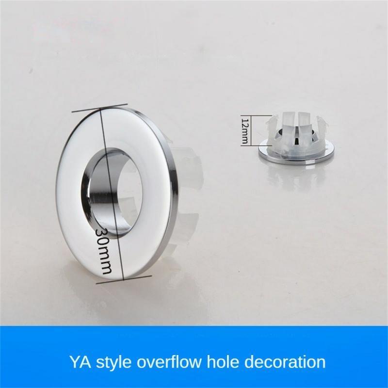 

Sink Hole Overflow Cover For Kitchen Bathroom Basin Decoration Tub Drain Cover Sink Wash Basin Round Overflow Ring Plug A серебряный