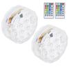 2 Stück 10LED Tauchlampe 16?Farbiges USB-Laden mit 28?Schlüssel-Fernbedienung Timing Unterwasserlampe