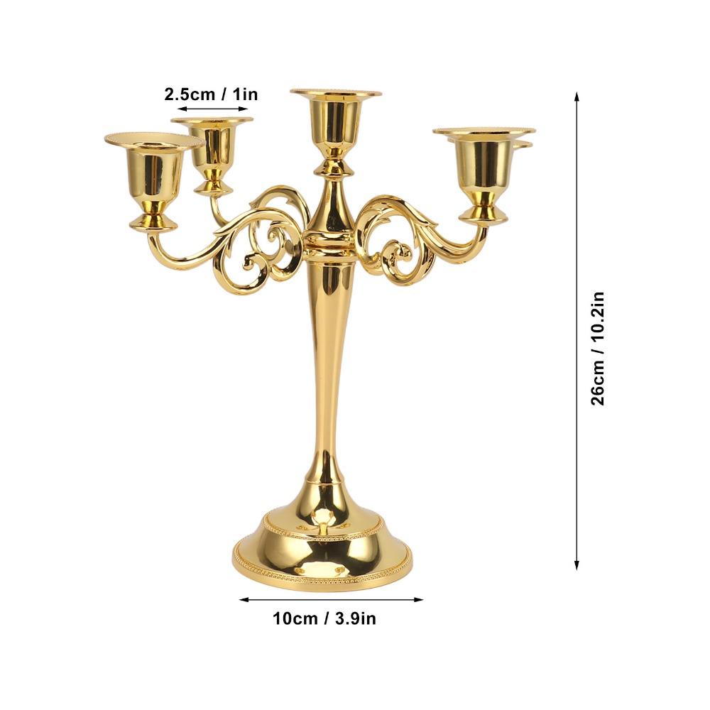 5 Arm Five Arm Iron Candlestick Holder Iron Retro Iron Tabletop Candelabra Dining Table Layout