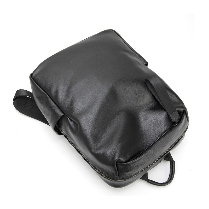 Mochila de Negocios para Hombre de Piel de Vaca Suave, Bolso para Portátil de Cuero Genuino de Gran Capacidad para el Viaje Diario