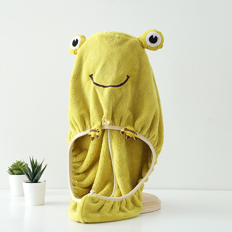 Women's Dry Hair Cap Thickened  Absorbent Coral Velvet Towel Quick-drying Turban