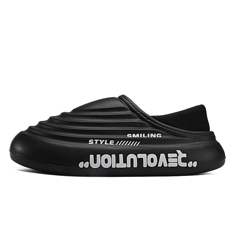 Nové pánské pantofle s bavlnou Zimní teplé plyšové Vnitřní Venkovní Módní Vodotěsné Protiskluzové Odolné Ležérní pantofle