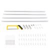 Ceiling or Wall Mount Curtain Track Kit with Hooks, 3ft - 6ft Adjustable Length Drape Rail Set For Living Room Bedroom