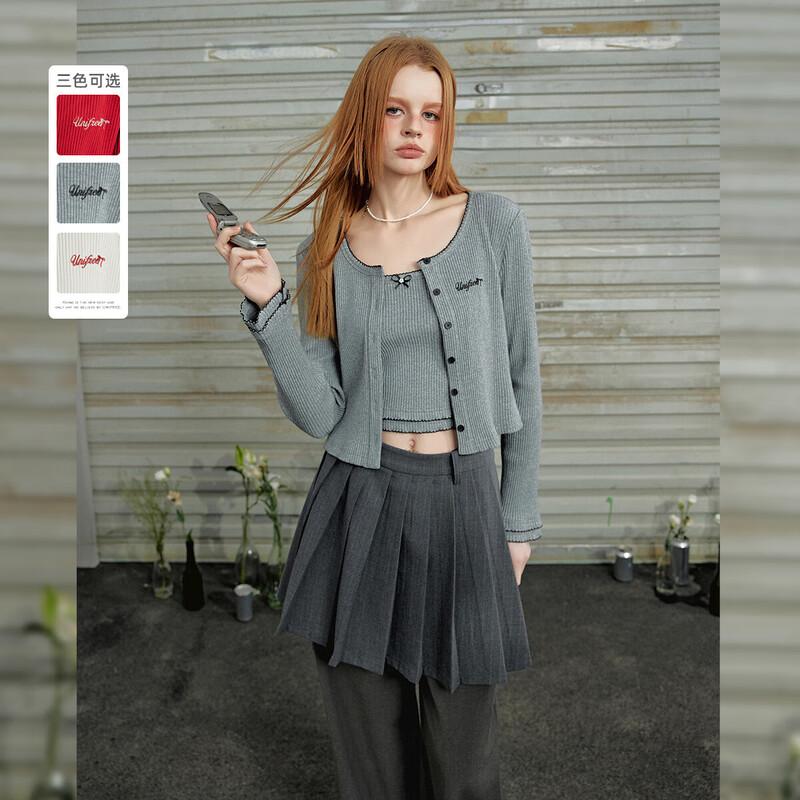 UNIFREE Knit Cardigan & Cami Two-Piece Set S