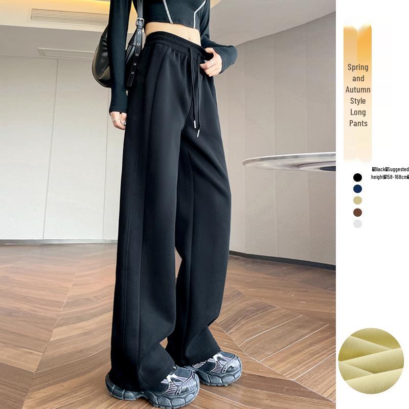 

Women s High Waist Slimming Sweatpants: Narrow to Wide Leg Straight Casual Pants, Small Size, 2025 Trend. XXL