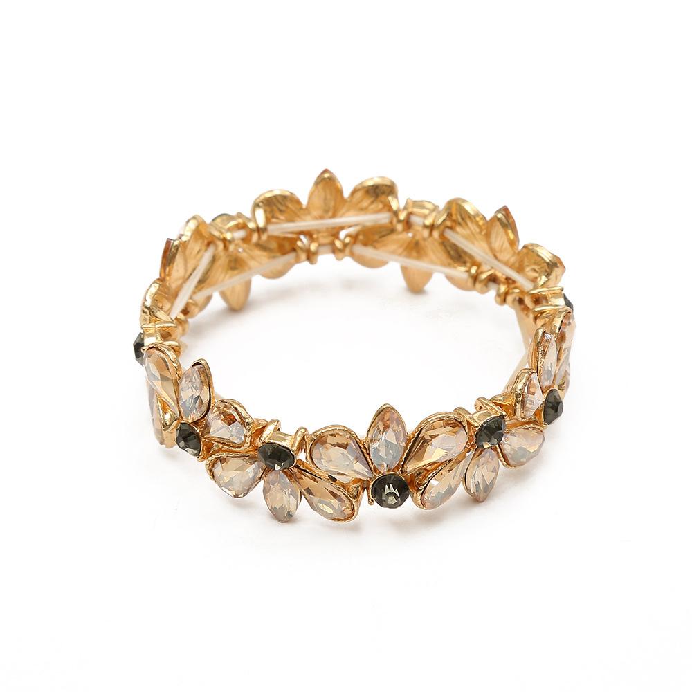 Accessori Europeo e Americano Semplice Bracciale in Vetro e Pietre Bracciale Temperamento Bracciale da Banchetto da Donna Bracciale