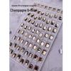Champagne Colored K9 Octagonal Nail Diamonds for Salons