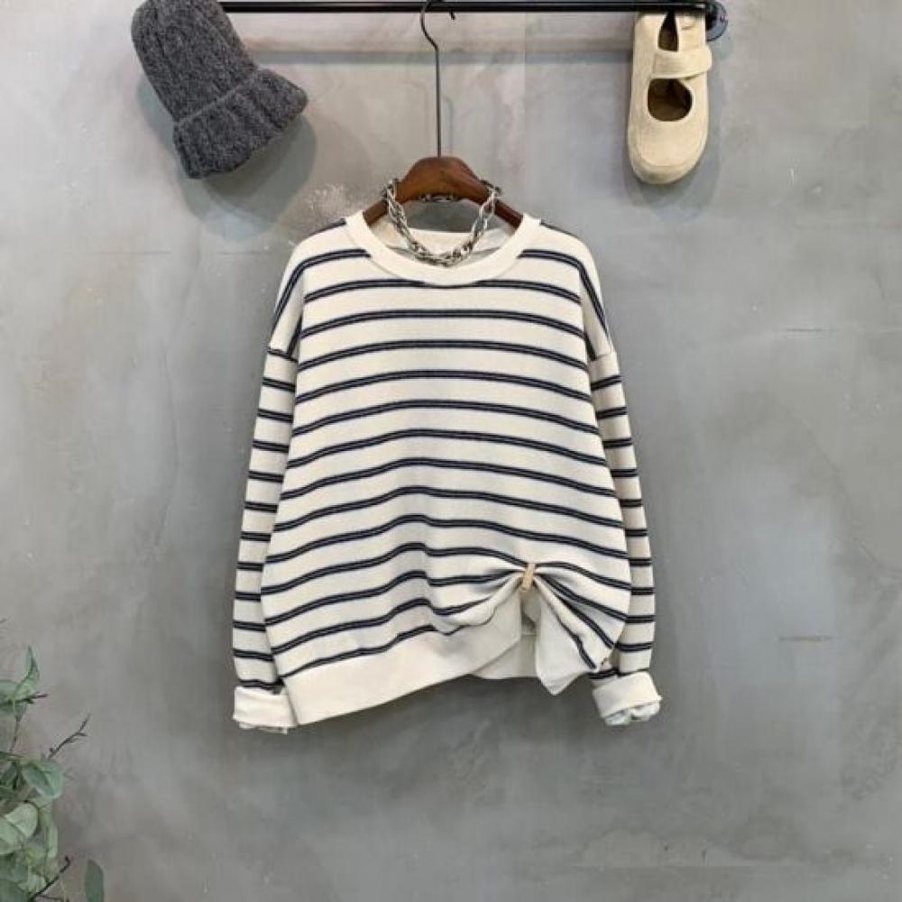 C S In The Room Sabo fleeCe Stripe Long Sleeve SweatShirt 4Color Nk Sabo Stripe