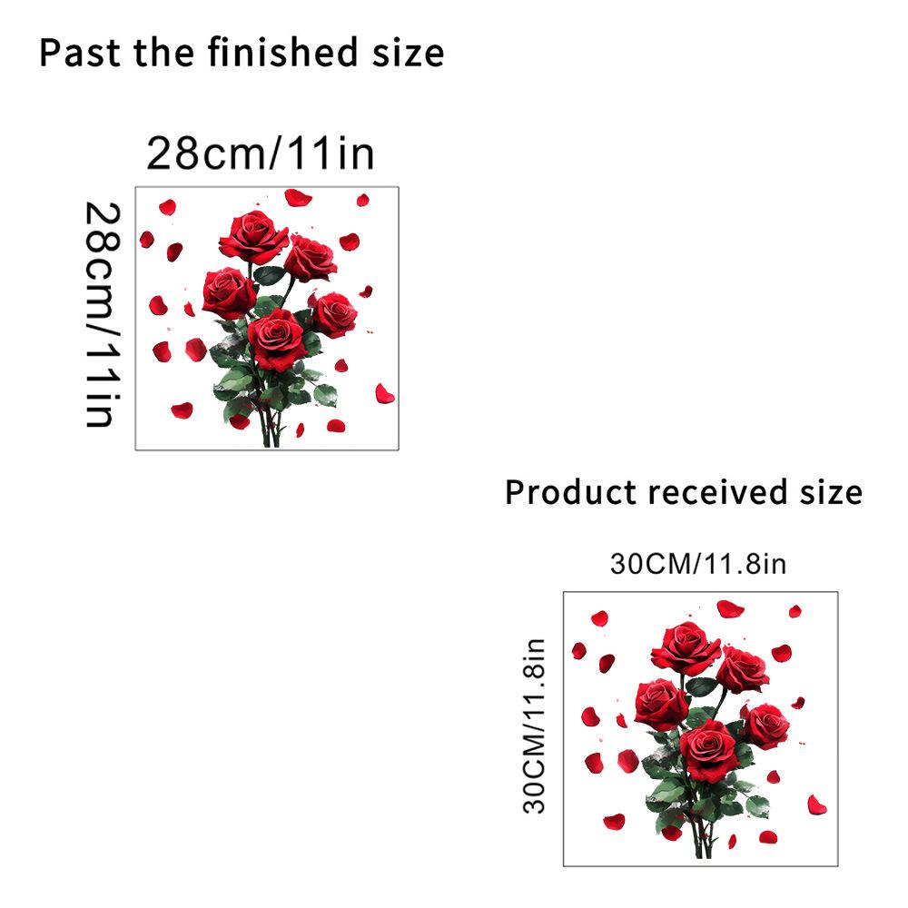 

Removable Rose Butterfly Wall Sticker for Living Room, Bedroom, Fridge, Glass, Cabinet