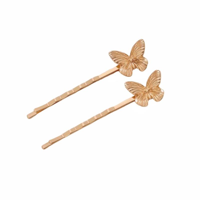 Vintage Butterfly Metal Hairpin Headdress for Womem New Chinese Style Retro Punk Exquisite Updo Bobby Pins Hair Accessories
