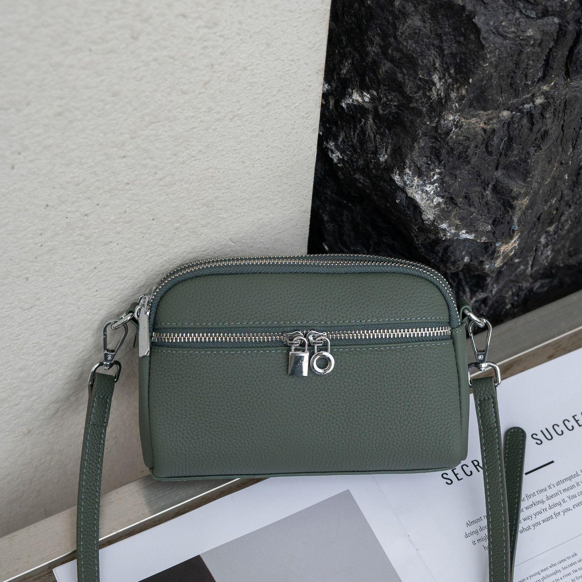 

TOGO Top-Grain Leather Crossbody Bag for Women - Versatile Shell Shoulder Purse for Commute, Campus & Casual Outings 21 x 8 x 14 cm