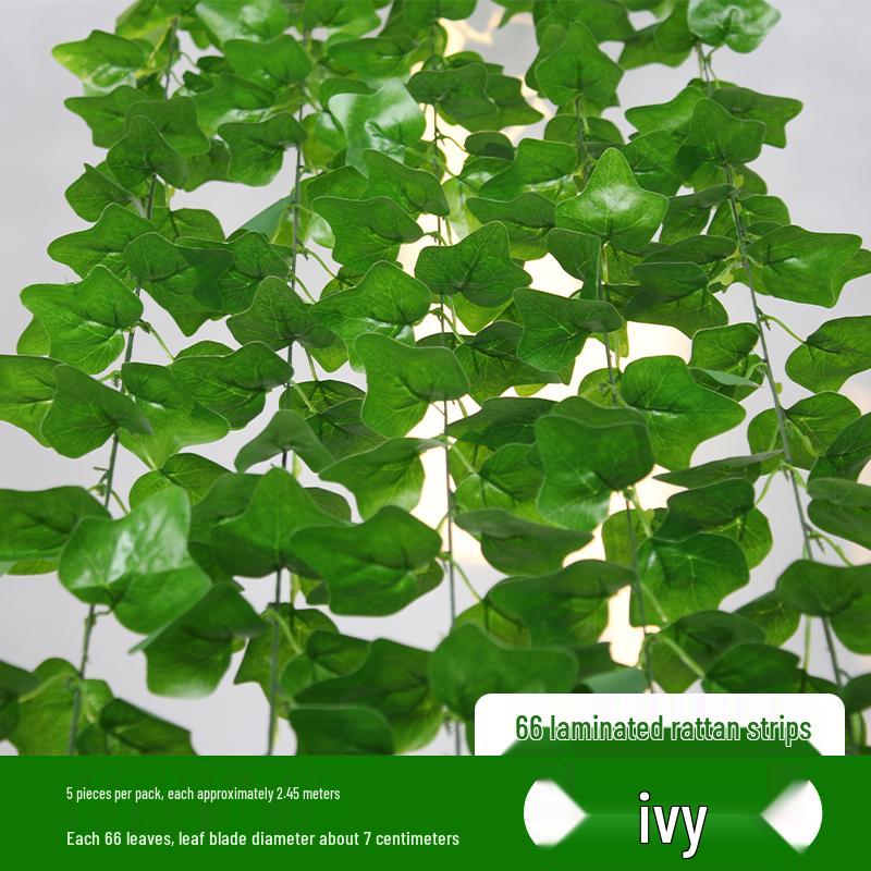 Rattan Pothos Artificial Leaf Vine for Indoor AC and Water Pipe Decoration