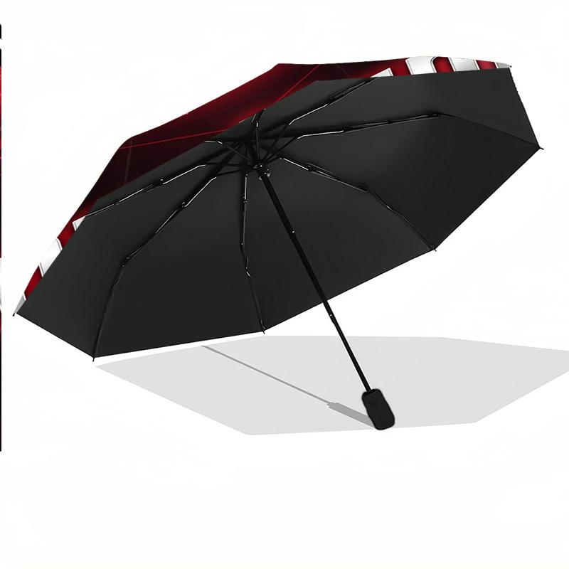 SC Freiburg FC Automatic 3‑Fold Umbrella 8‑Rib Windproof Folding Umbrella Sun Rain Protection For Outdoor Travel Daily Use