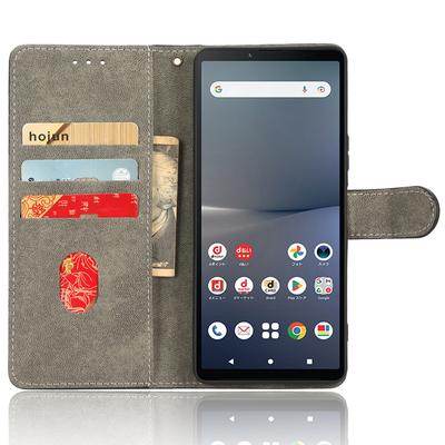 For Sony Xperia 10 V Leather Wallet Stand Phone Cover RFID Blocking Protective Case with Strap
