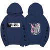 Attack on Titan Levi Ackerman Hoodie, Wings of Freedom Cherry Blossom Printed Pullover Hooded Sweatshirt Casual Long Sleeve Hoodie